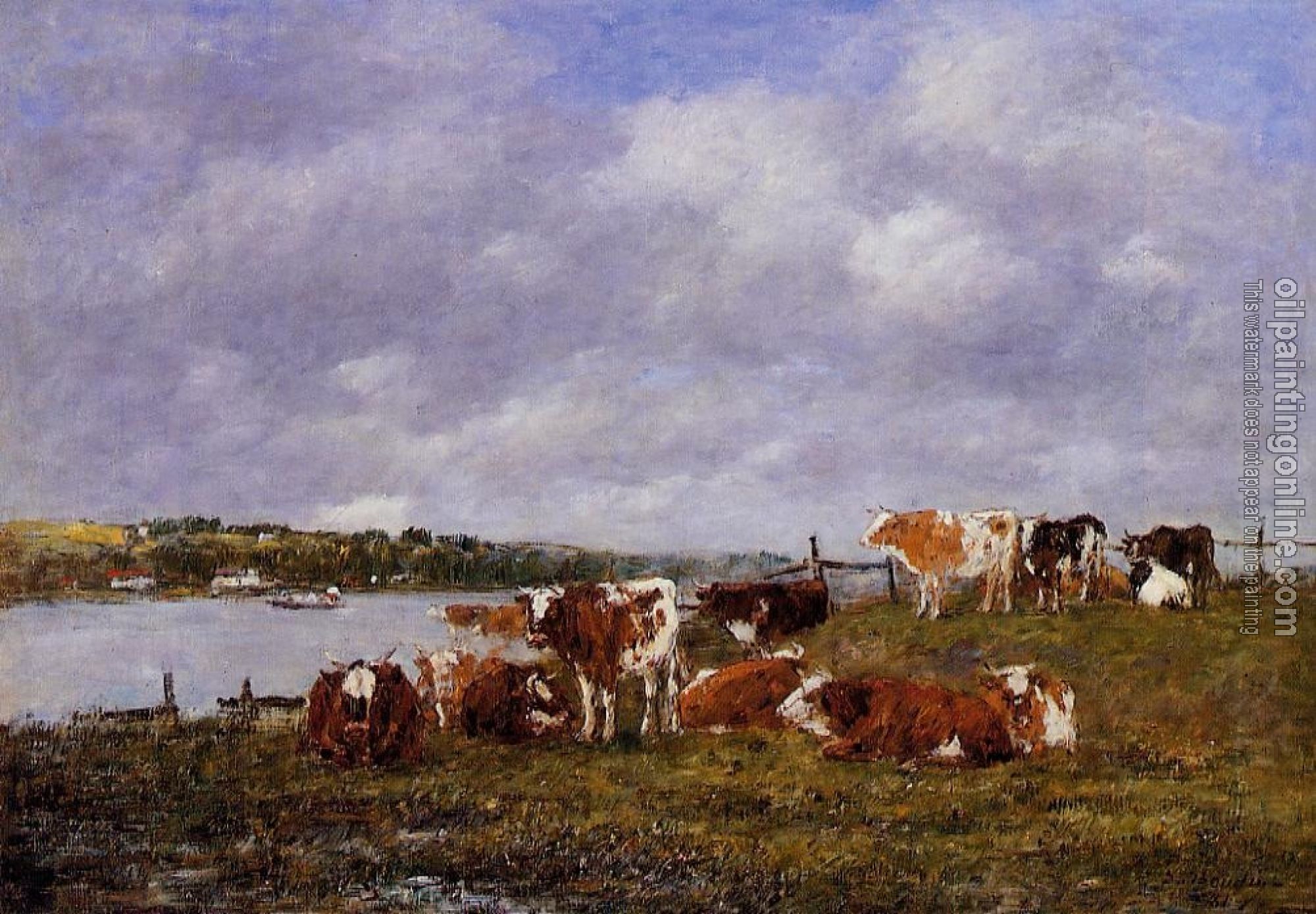 Boudin, Eugene - Pasturage, the Valley of the Touques
